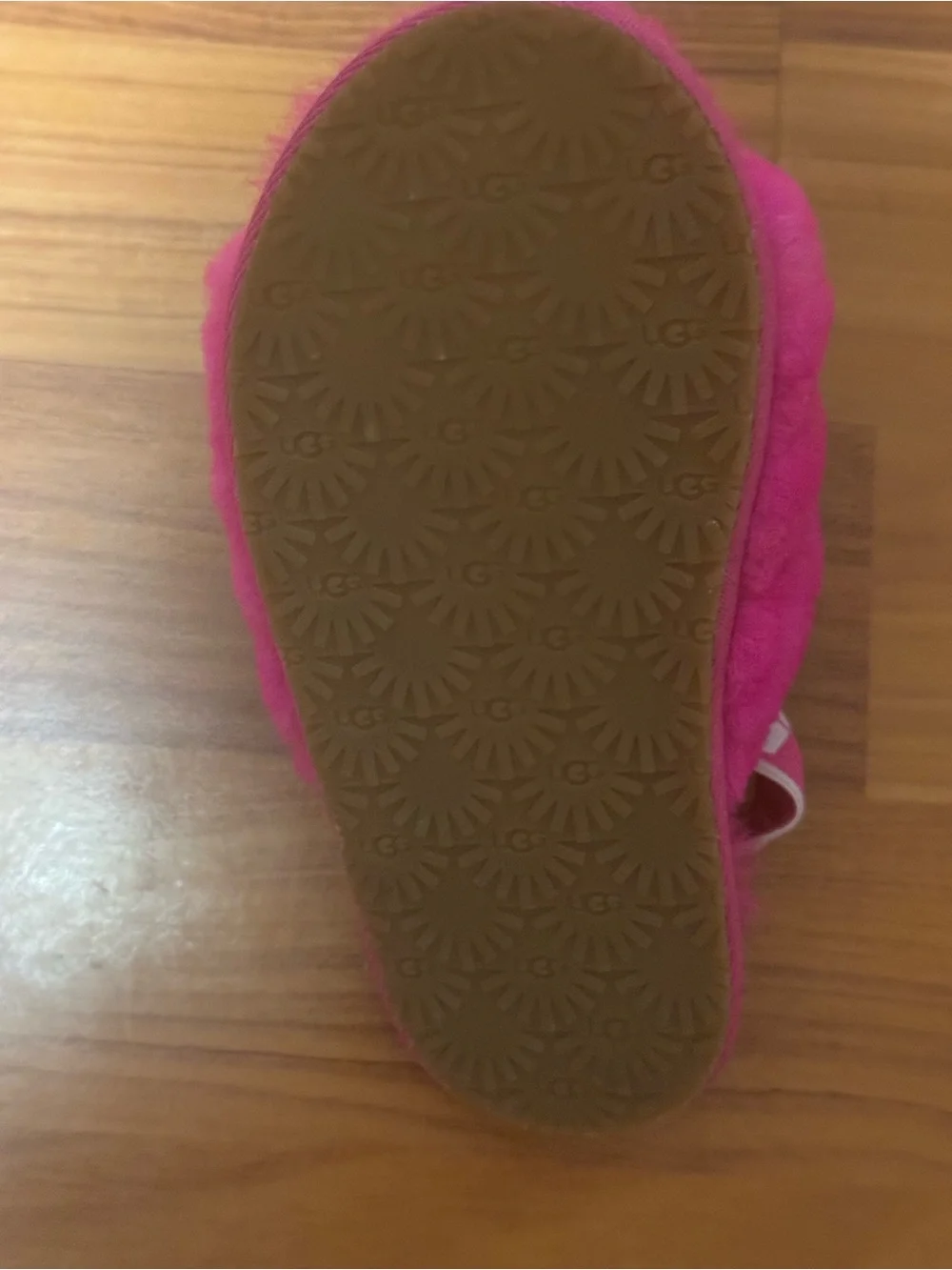 Hot Pink Fuzzy Ugg Toddler Slide Slippers Size 10